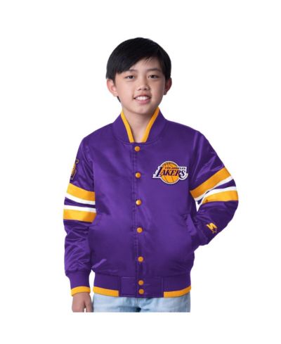 Starter куртка Varsity Scout для мальчиков и девочек Purple Los Angeles Lakers Full-Snap