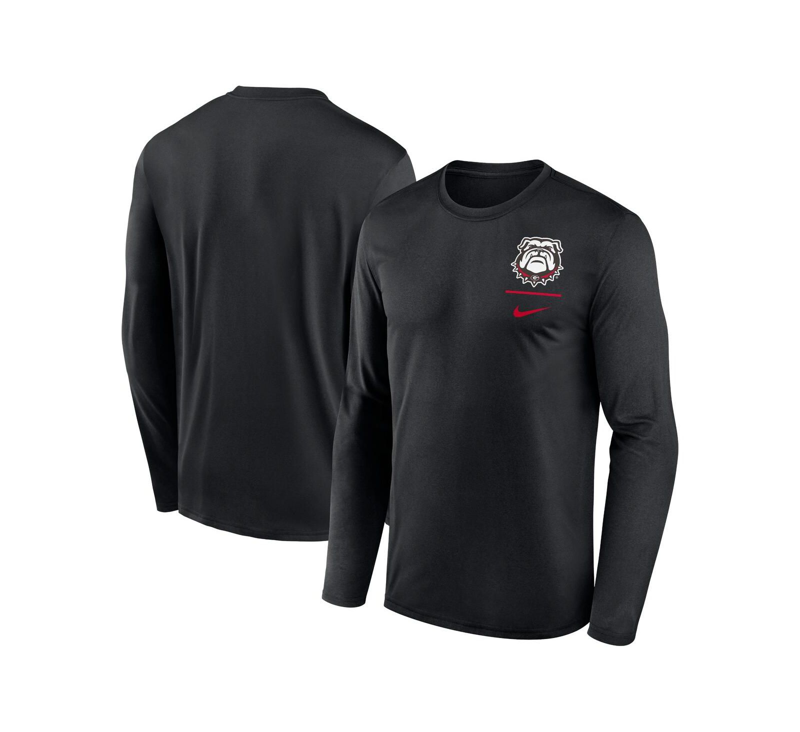 Nike Men's Black Georgia Bulldogs Alternate Logo Lockup Legend Performance Long Sleeve T-Shirt