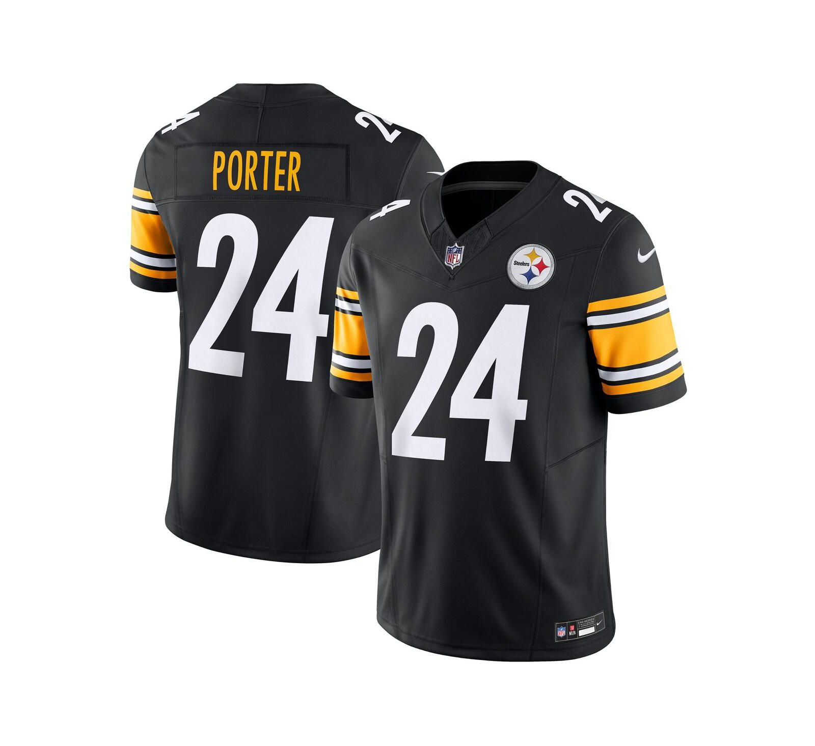 Мужская джерси Nike Joey Porter Jr. Black Pittsburgh Steelers Vapor F.U.S.E. Limited