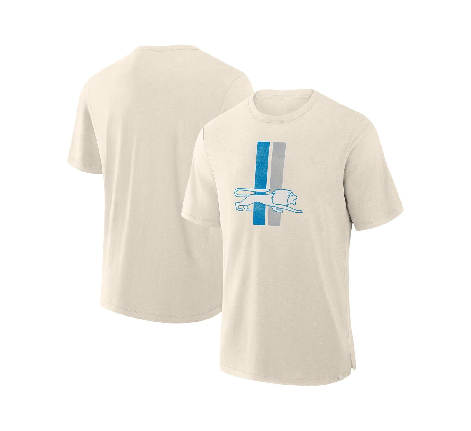 Мужская футболка Fanatics Cream Detroit Lions Slub