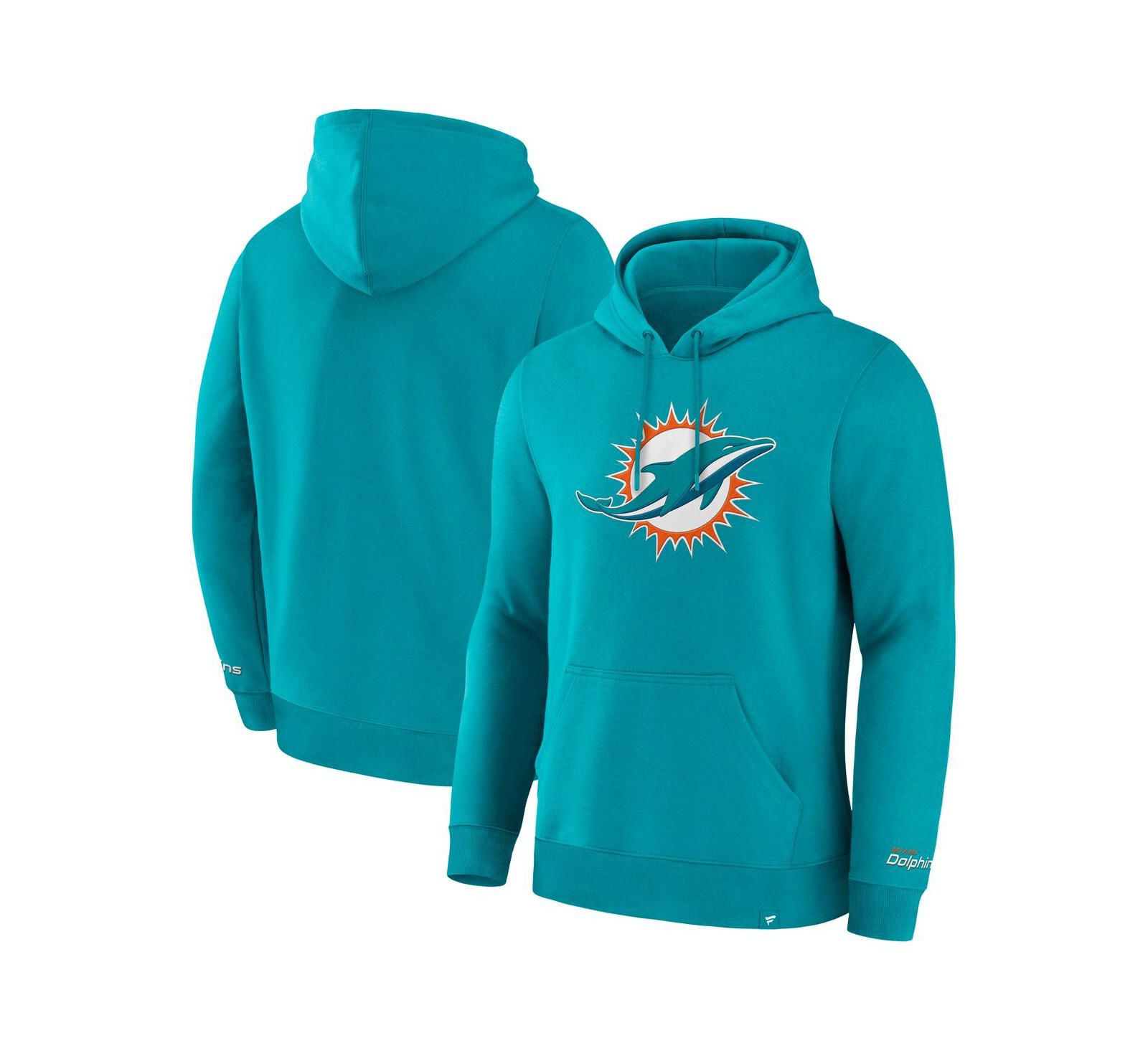Мужское худи-толстовка Fanatics Aqua Miami Dolphins Legacy Fleece Pullover