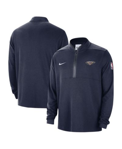 Мужская джерси Nike Navy New Orleans Pelicans 2024/25 Courtside Performance Half-Zip Top