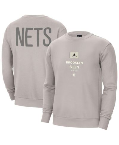 Jordan Мужское худи pullover Stone Brooklyn Nets Courtside Statement Edition