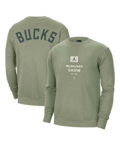 Мужское свитшот Jordan Milwaukee Bucks Courtside Statement Edition с тяжелым трикотажем