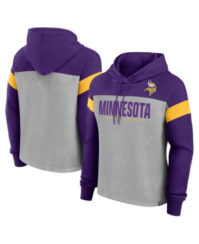 Fanatics Женский свитшот Minnesota Vikings Bold Play Call в цвете Heather Gray/Purple