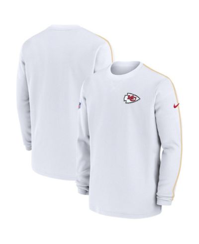 Мужская белая футболка Nike Kansas City Chiefs 2024 Sideline Coaches Long Sleeve