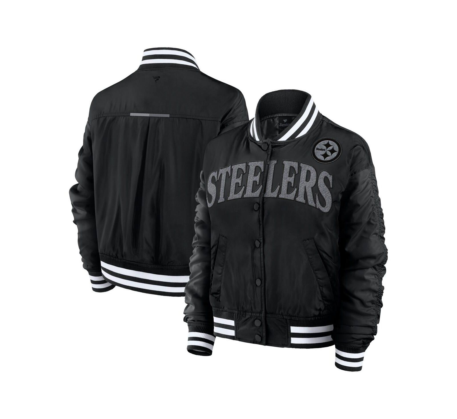 Fanatics Женская черная куртка Full-Snap Elements Wave Pittsburgh Steelers