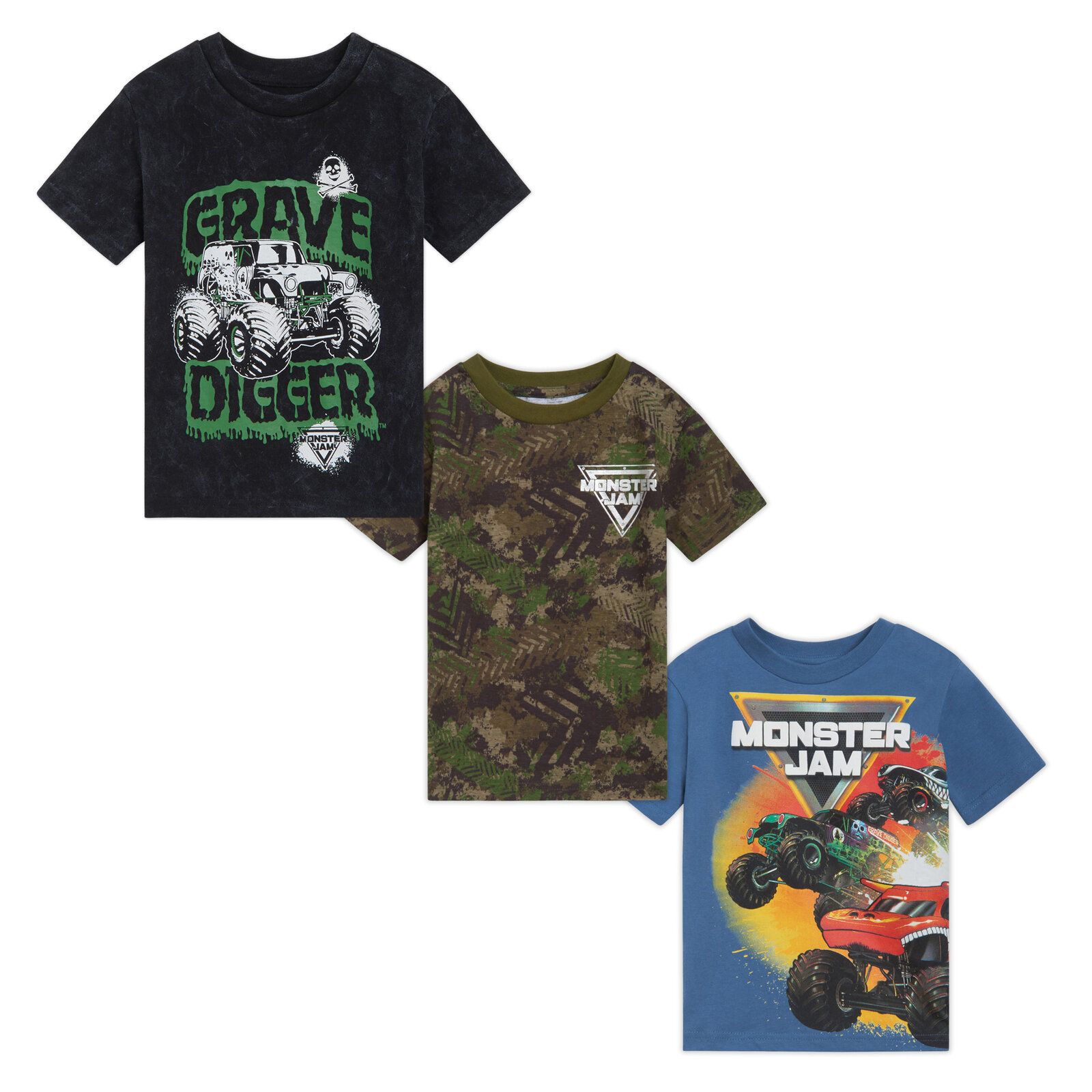 Monster Jam Детские футболки 3 Pack T-Shirts для мальчиков
