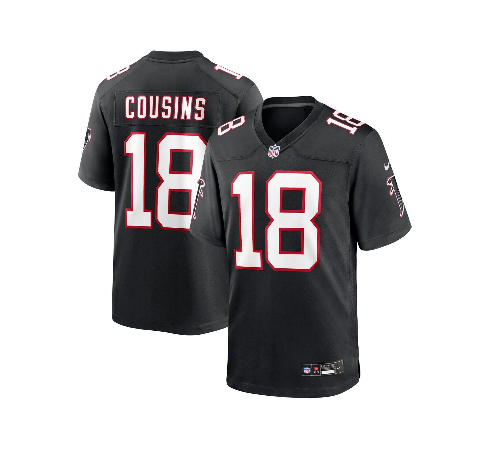 Джерси Nike для мальчиков и девочек Kirk Cousins Black Atlanta Falcons Alternate Game