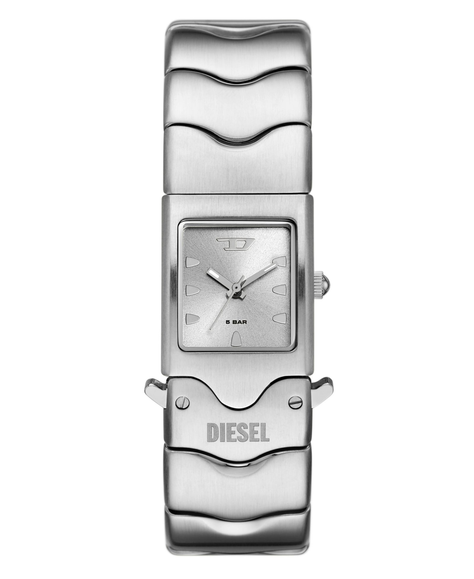 Diesel Men's Closer Quartz Three-Hand Silver Stainless Steel Watch, 22mm