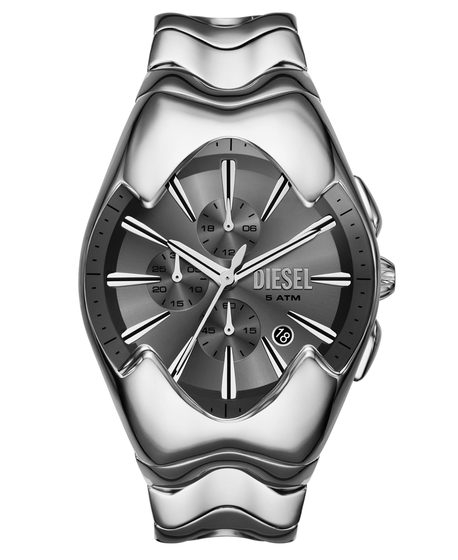 Мужские часы Diesel Mercurial Quartz Chronograph Silver Stainless Steel, 45mm