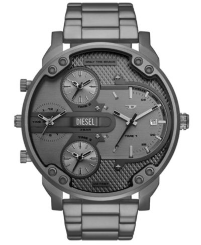 Diesel Мужские часы Mr. Daddy Slim Quartz Gray Stainless Steel 54mm