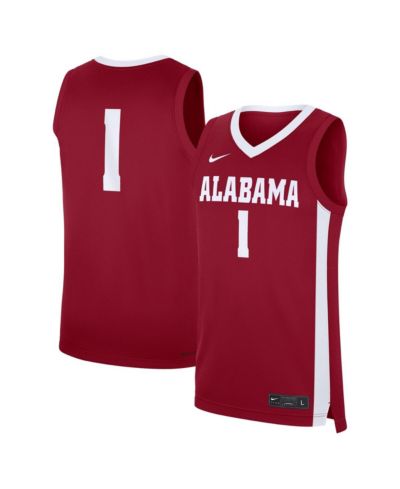 Мужская джерси Nike Crimson Alabama Crimson Tide Road Replica 1
