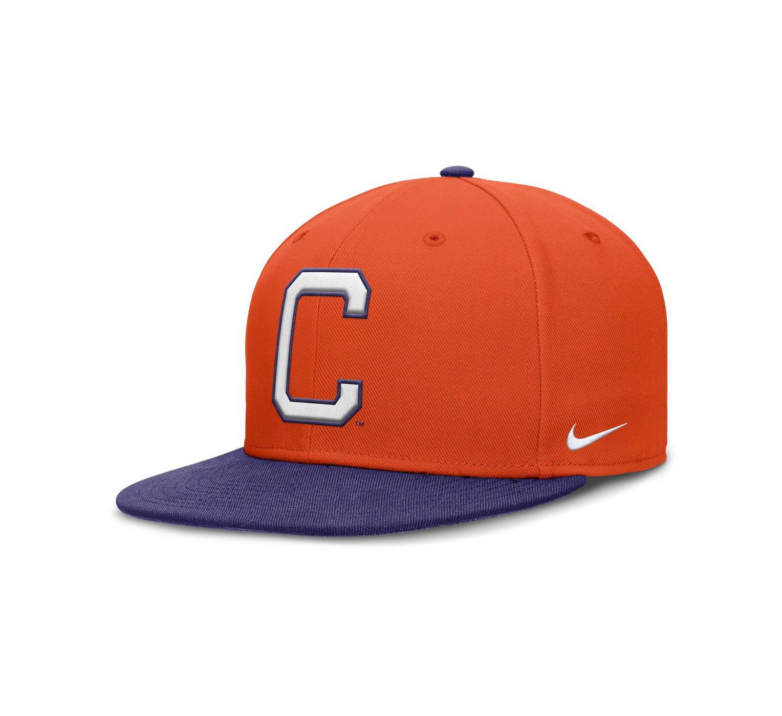 Nike Мужская бейсболка Clemson Tigers Two-Tone Primetime Performance Fitted, оранжево-фиолетовая