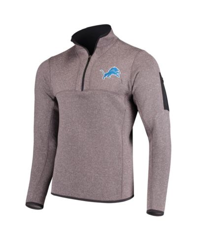 Мужская куртка-толстовка Antigua Charcoal Detroit Lions Fortune на молнии