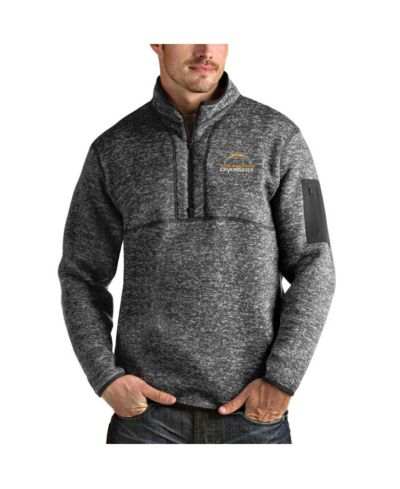 Мужская ветровка-джемпер Antigua Los Angeles Chargers Fortune Quarter-Zip, серая меланж