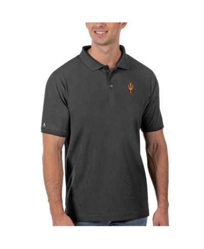 Мужское поло Antigua Anthracite Arizona State Sun Devils Legacy Pique
