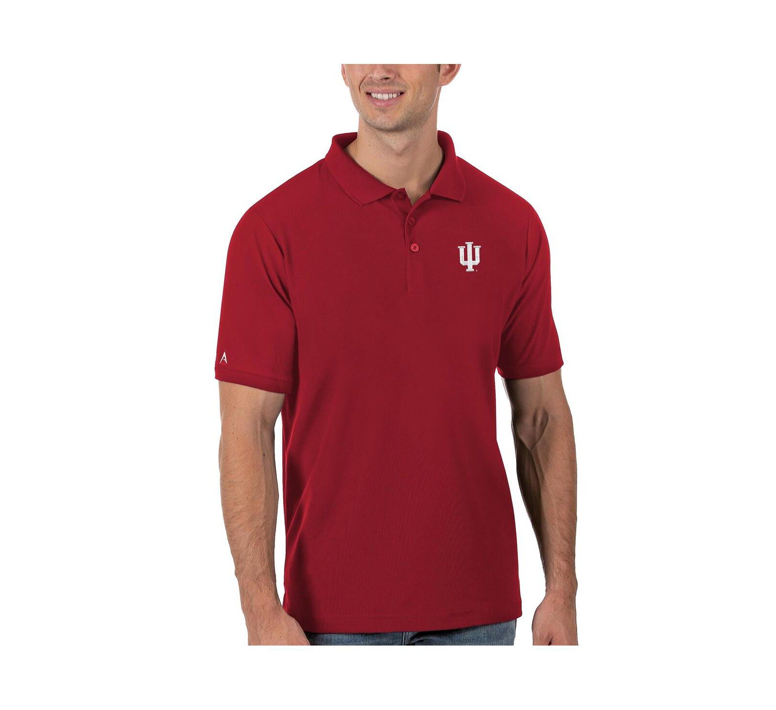 Antigua Men's Crimson Indiana Hoosiers Legacy Pique Polo