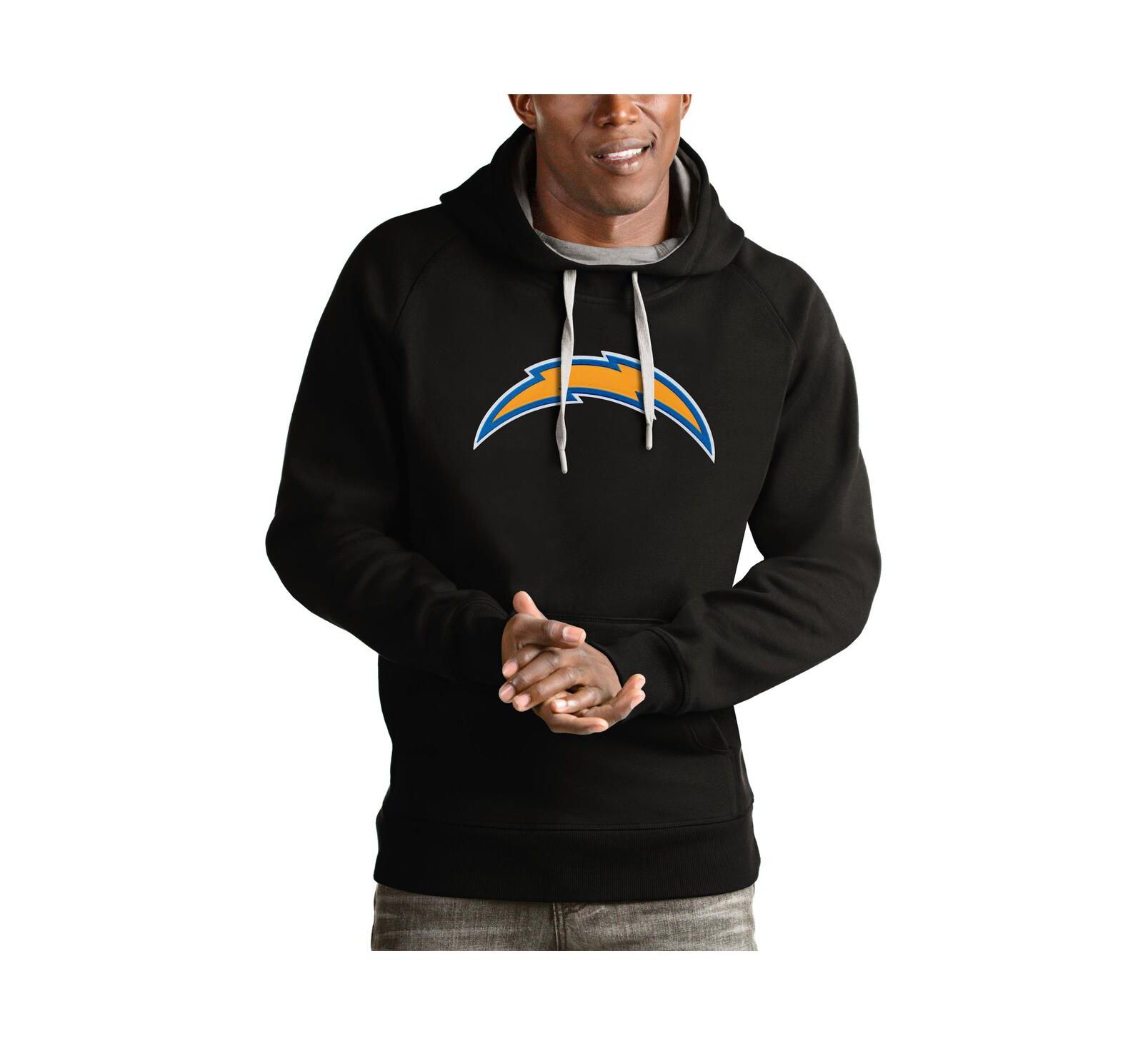 Мужское худи Antigua Black Los Angeles Chargers Victory Pullover