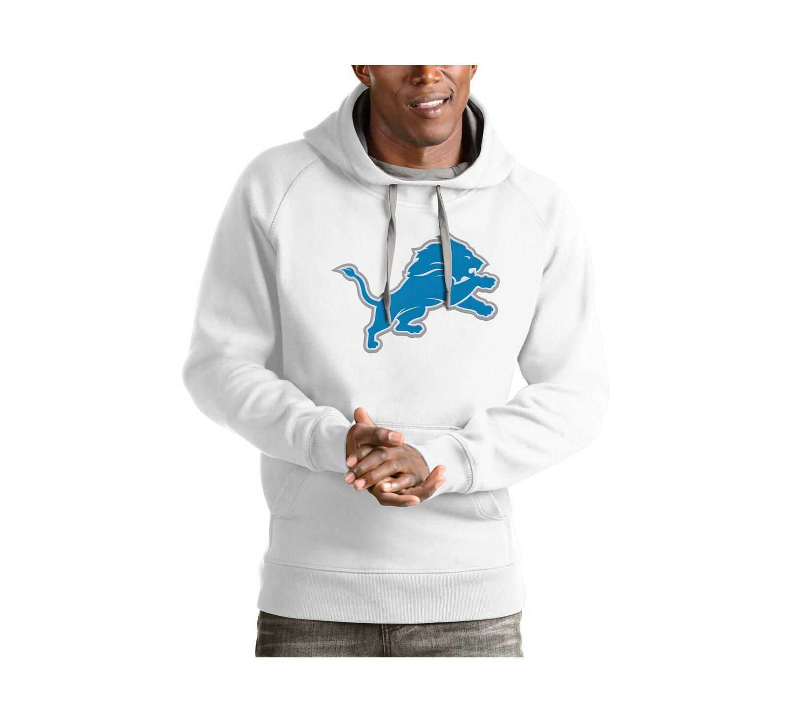 Мужское худи Antigua Detroit Lions Victory белое