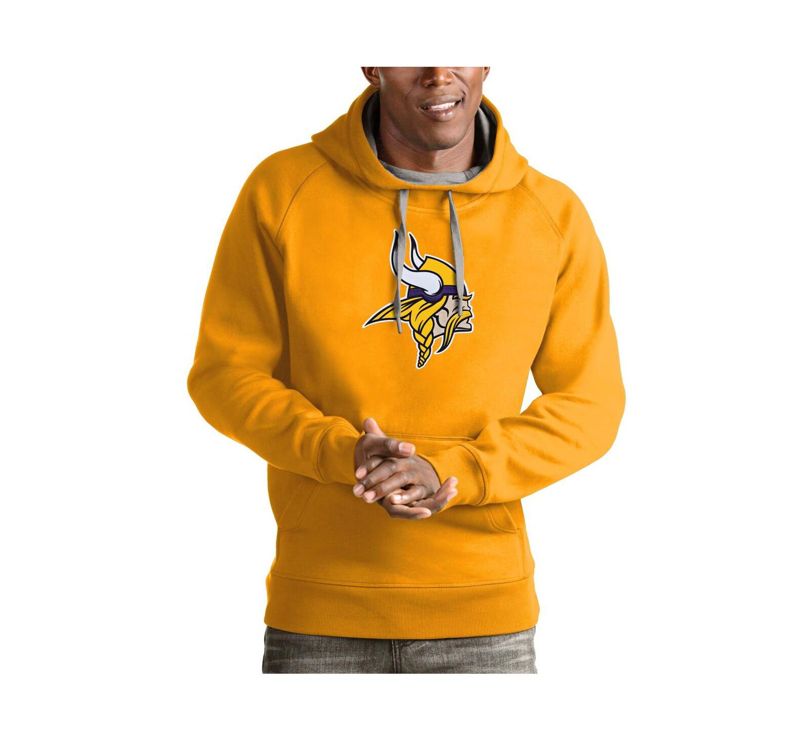 Мужская толстовка Antigua Men's Gold Minnesota Vikings Victory Pullover Hoodie