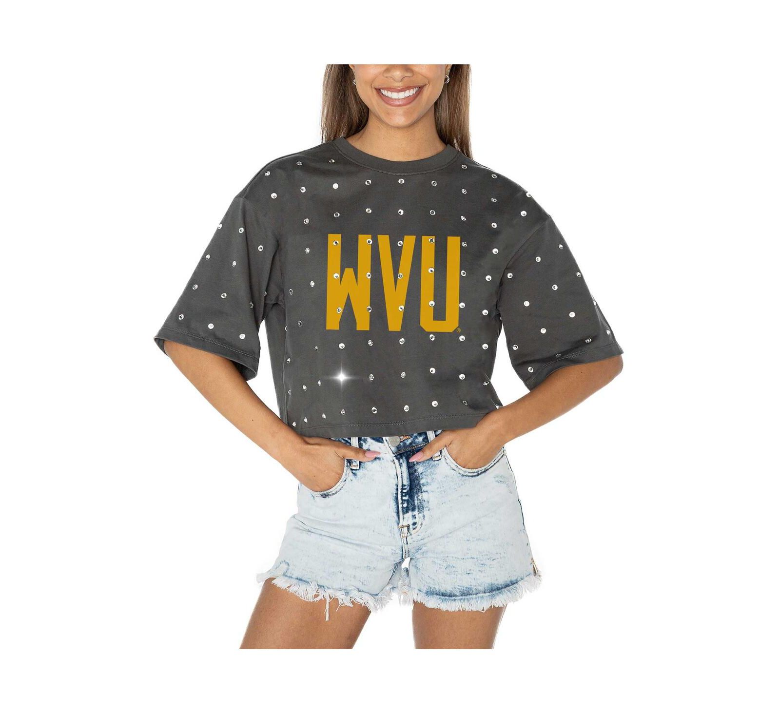 Gameday Couture Женский укороченный топ с пайетками West Virginia Mountaineers