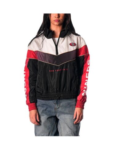 The Wild Collective Женская черная ветровка 1/4 Zip San Francisco 49ers
