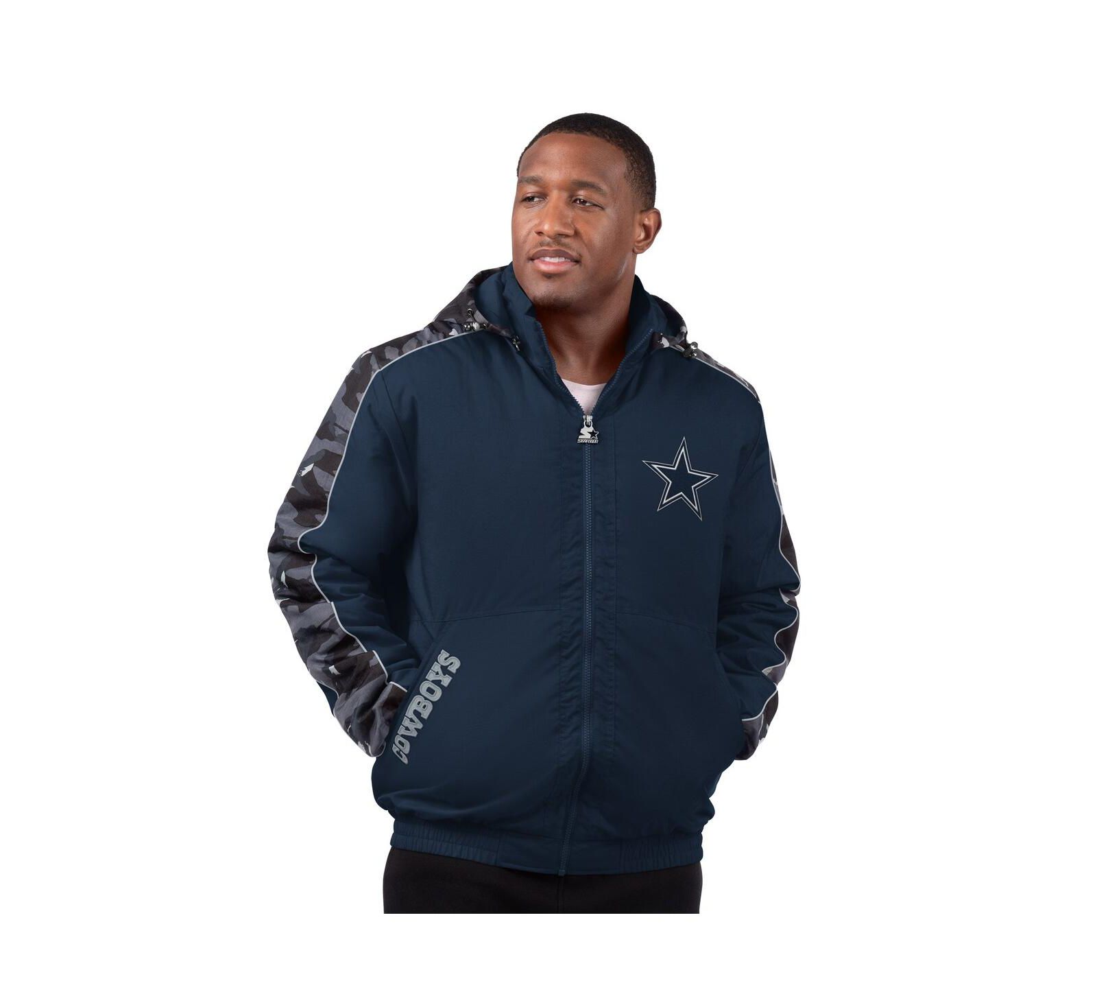 Starter Men's Navy Dallas Cowboys Thursday Night Gridiron Full-Zip Jacket