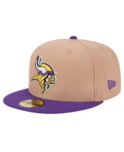 Мужская кепка New Era Minnesota Vikings Logo Main 59FIFTY Fitted, бежевая