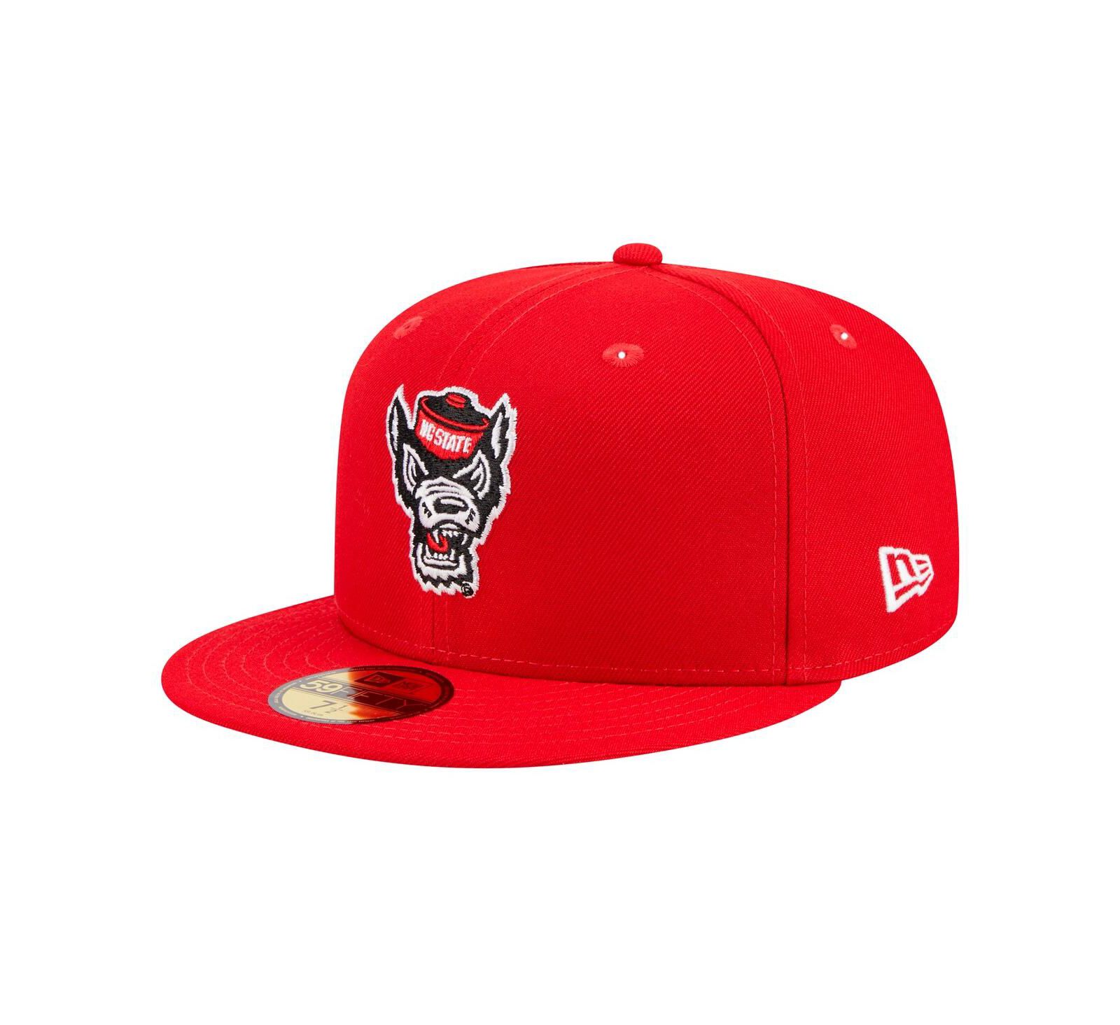 Мужская кепка New Era NC State Wolfpack 59FIFTY Fitted Hat, красная