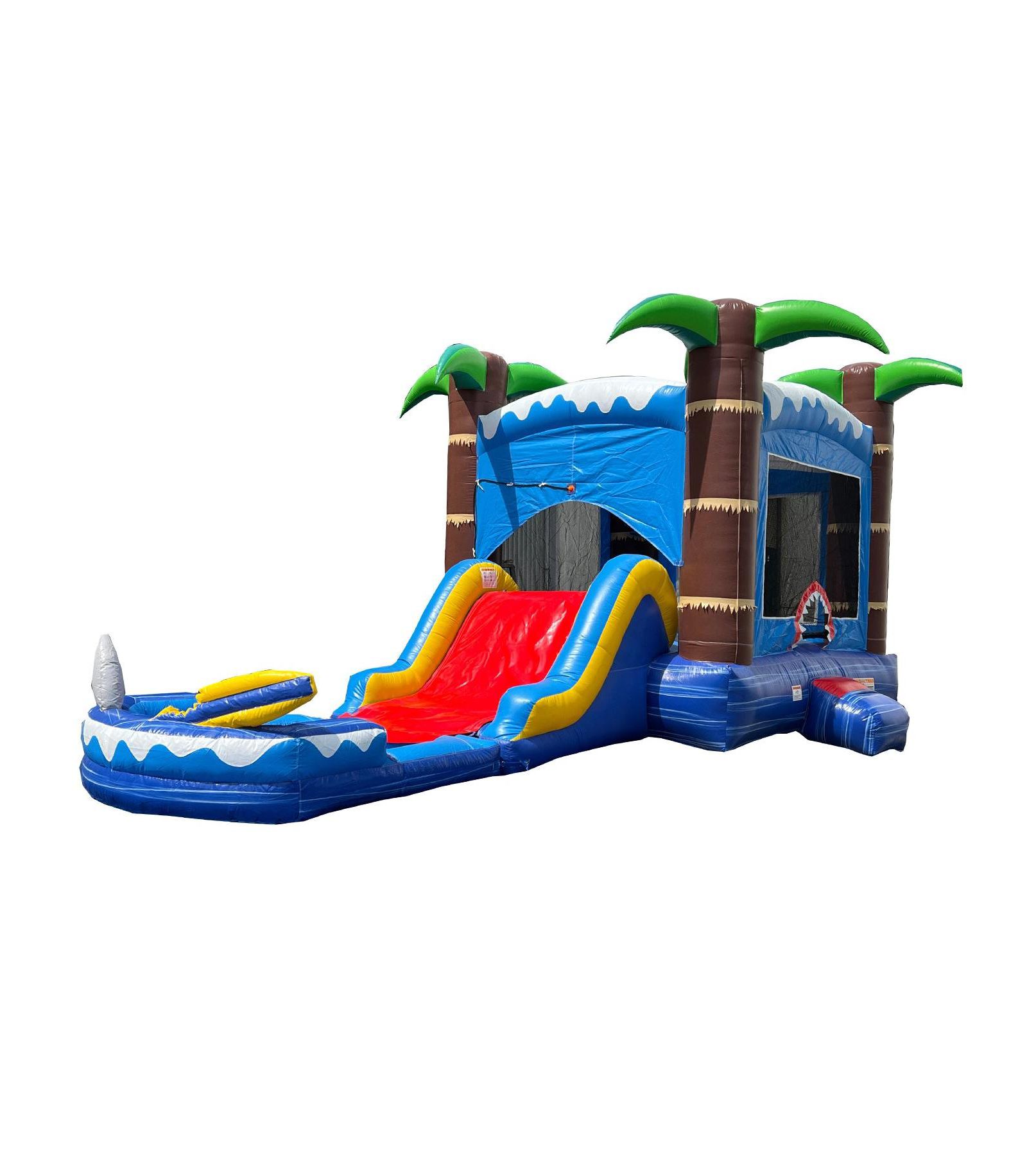 Надувной игровой комплекс HeroKiddo Ocean Shark с водной горкой и бассейном