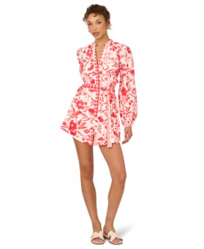 Женский комбинезон Adrianna by Adrianna Papell Printed Long-Sleeve