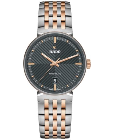 Мужские и женские швейцарские автоматические часы Rado Florence с двуцветным нержавеющим браслетом, 39 мм