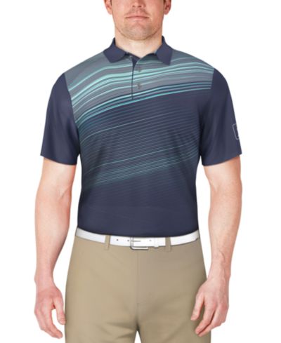 Мужская рубашка-поло PGA TOUR Stripe Print с коротким рукавом