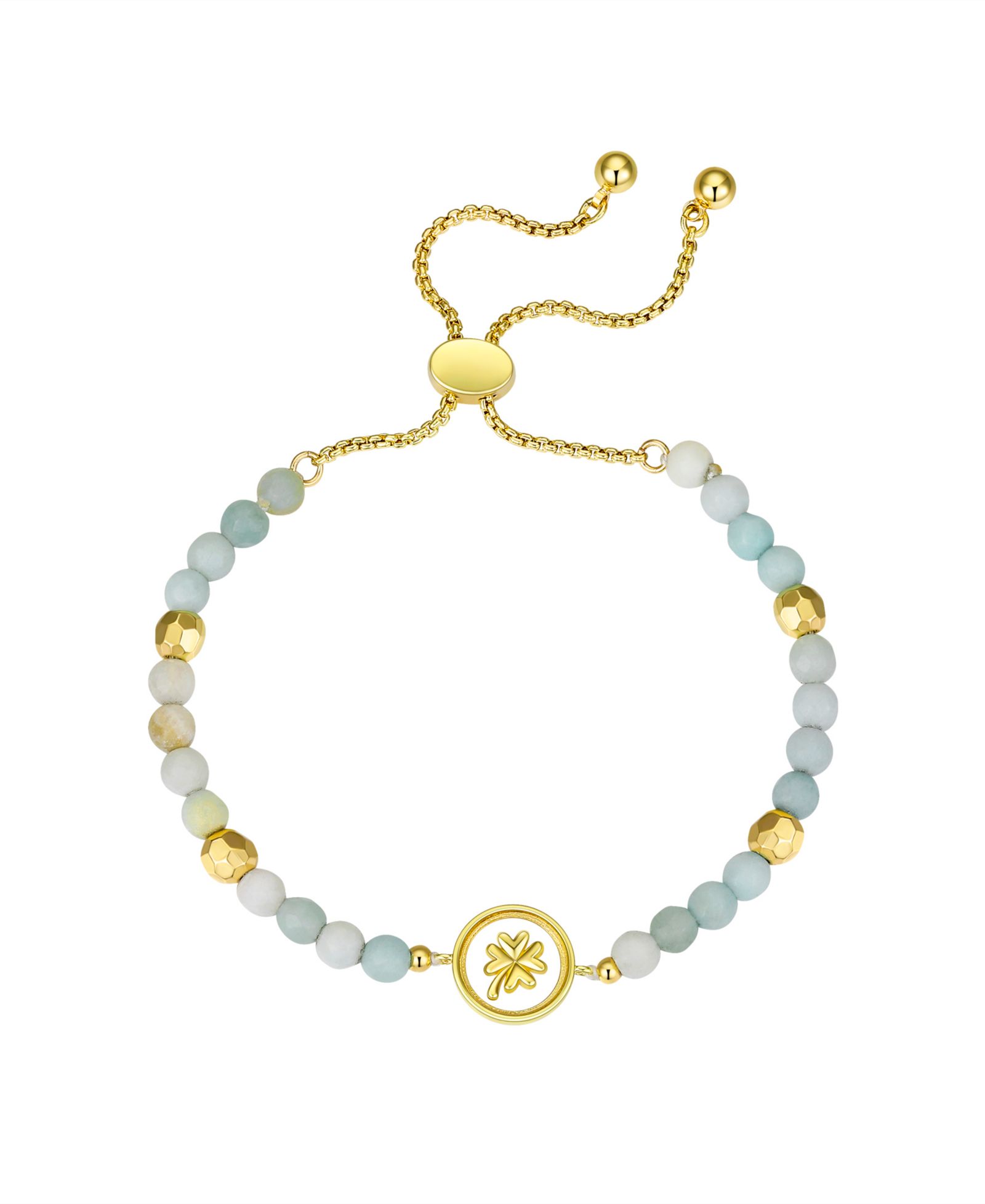 Браслет Unwritten Amazonite Stone Clover Bolo