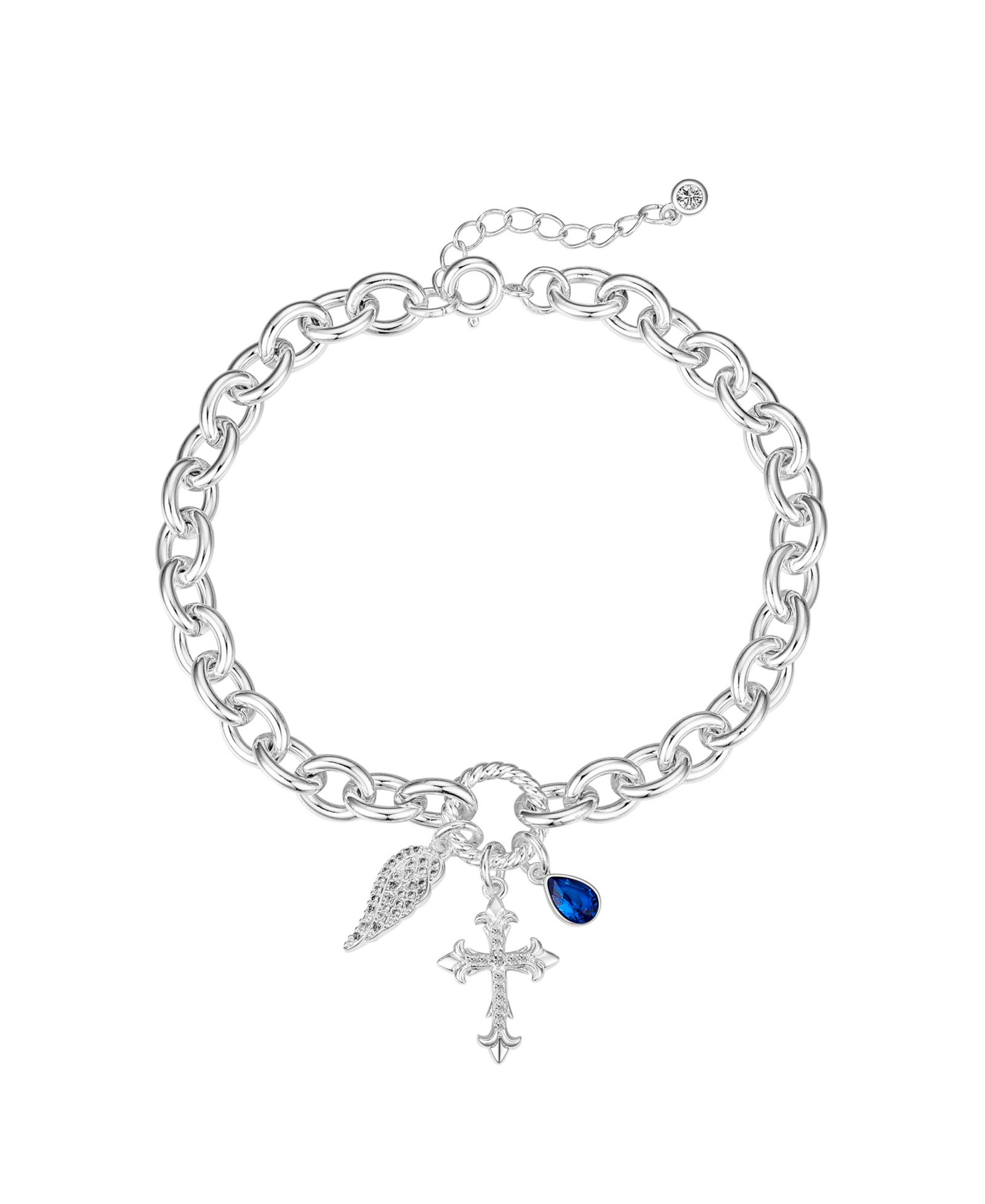 Браслет Unwritten Cubic Zirconia Wing Cross Charm