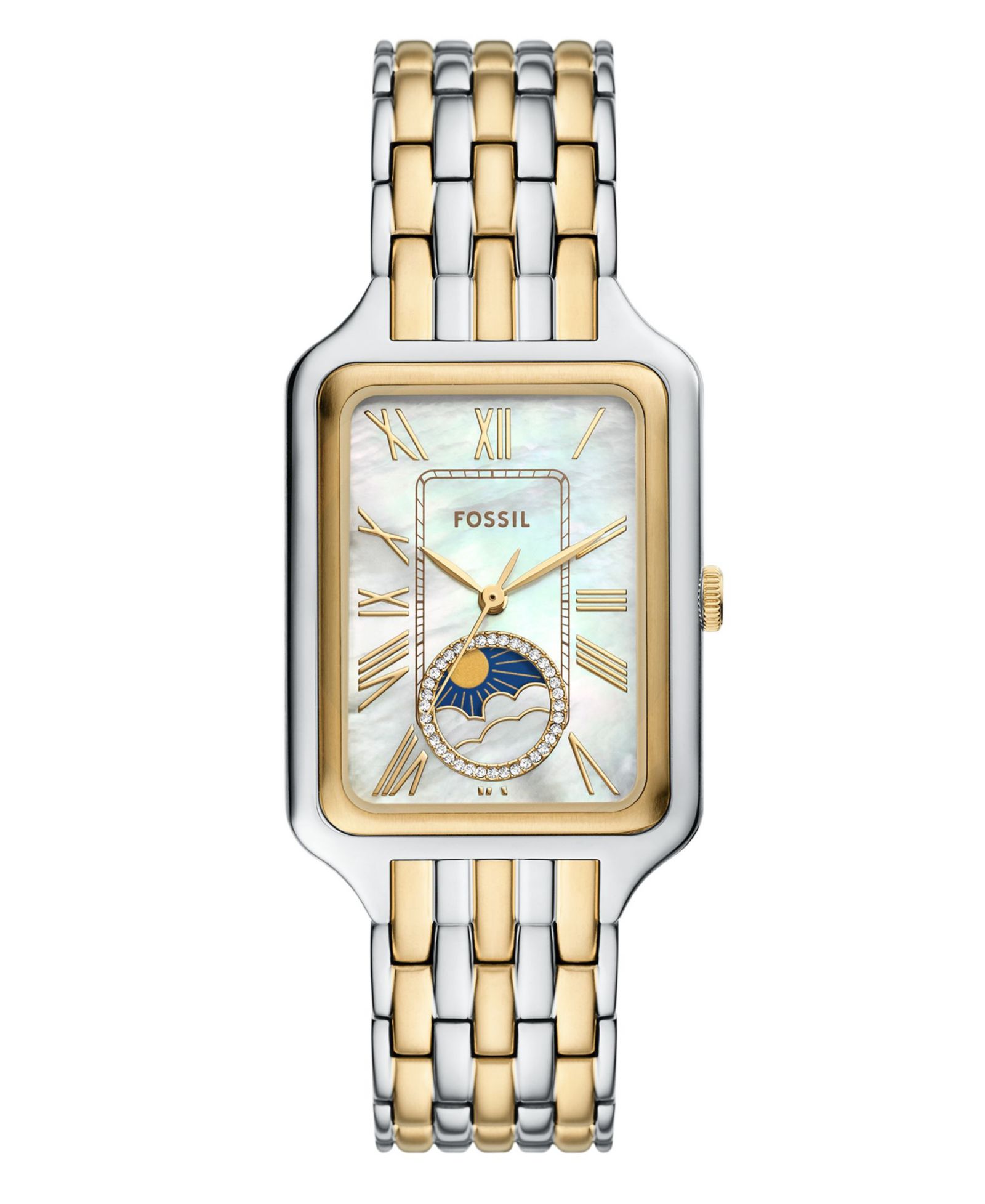 Женские часы Fossil Raquel Sun Moon Multifunction из нержавеющей стали, 29mm