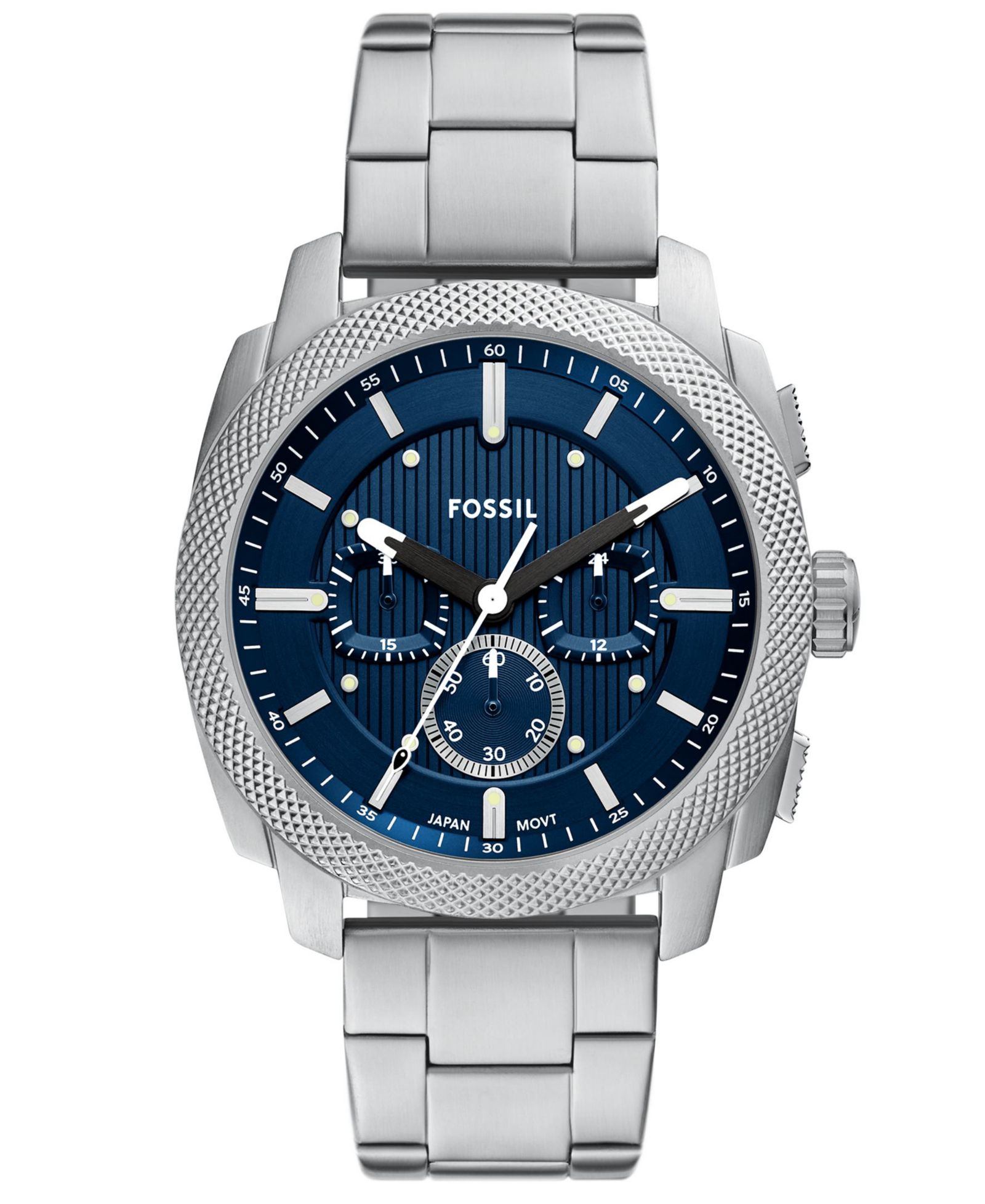 Fossil Мужские хронограф часы из нержавеющей стали Machine, 44mm