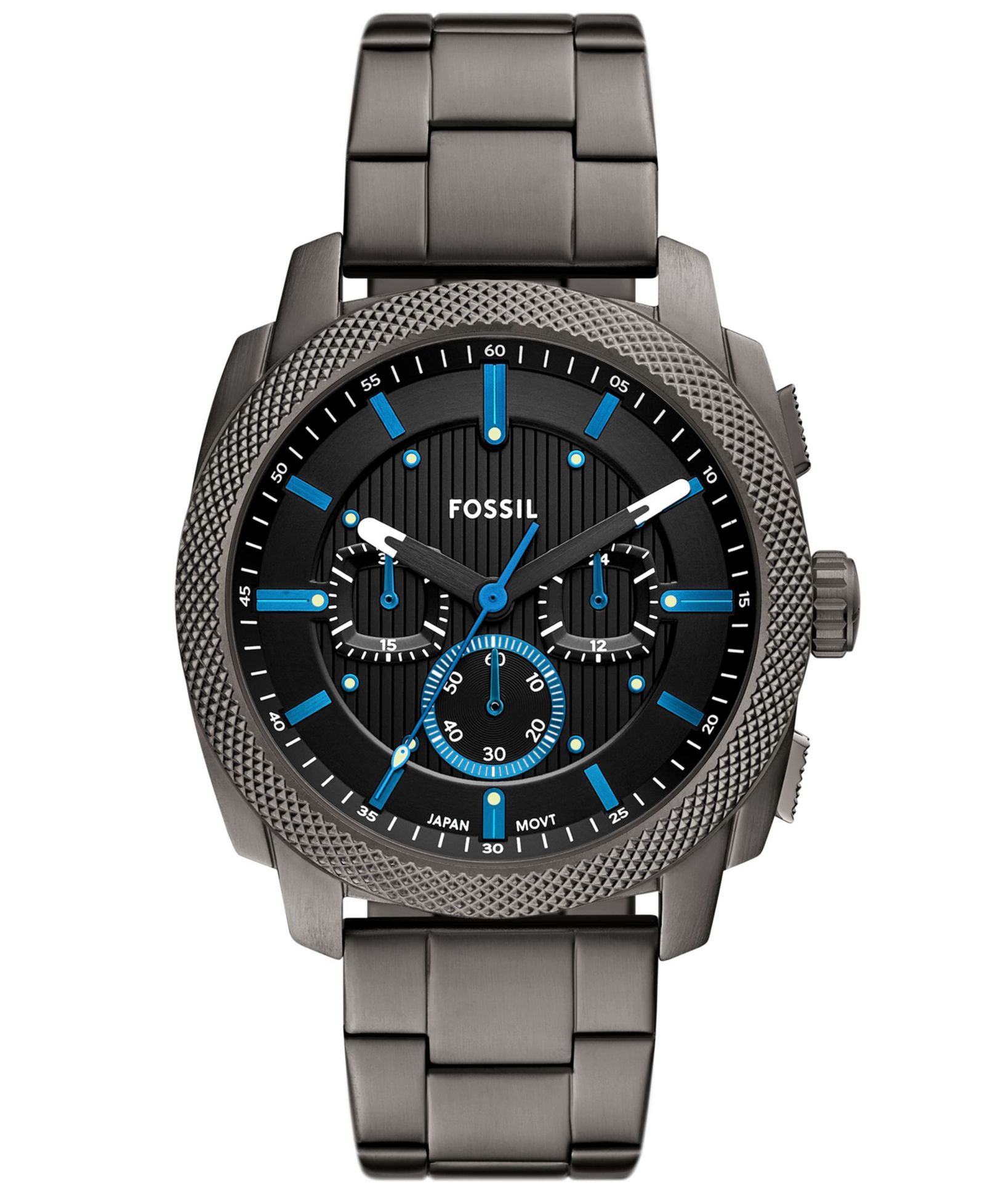 Fossil Мужские часы Machine Chronograph Gunmetal Stainless-Steel, 44mm