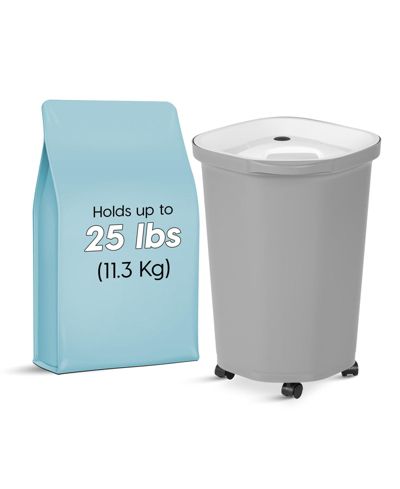 IRIS USA герметичный контейнер для хранения корма собак Premium, 25 lbs, Gray