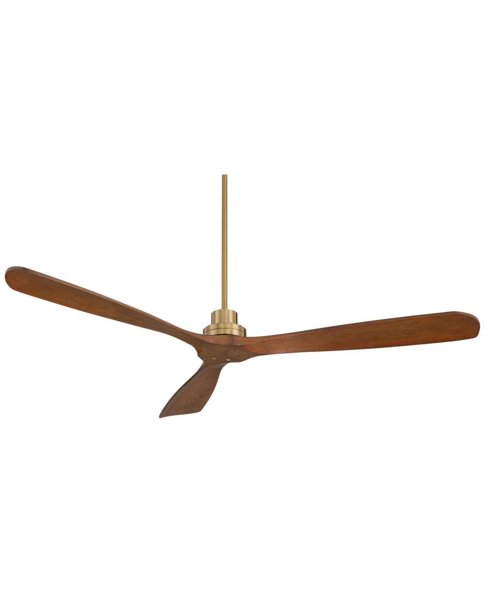 Потолочный вентилятор Casa Vieja 66" Delta XL Modern, пульт управления, отделка Soft Brass и Walnut, DC Motor