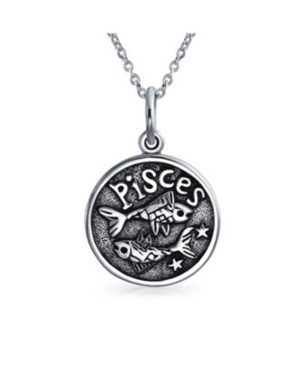Bling Jewelry Подвеска-медальон Pisces Zodiac из серебра