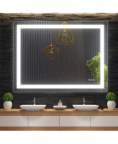 gaomon зеркало для ванной LED 48x36 дюймов с подсветкой и функцией памяти