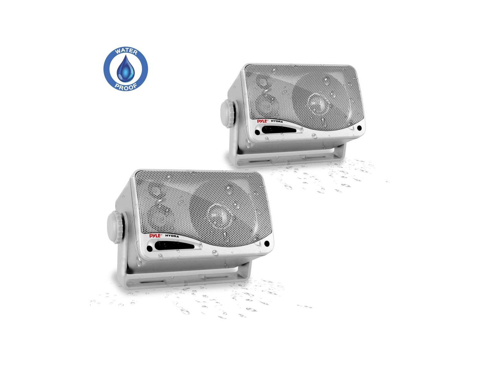 Акустическая система Pyle 3.5" 200 Watt 3-Way Weatherproof Mini Box Speaker, Silver
