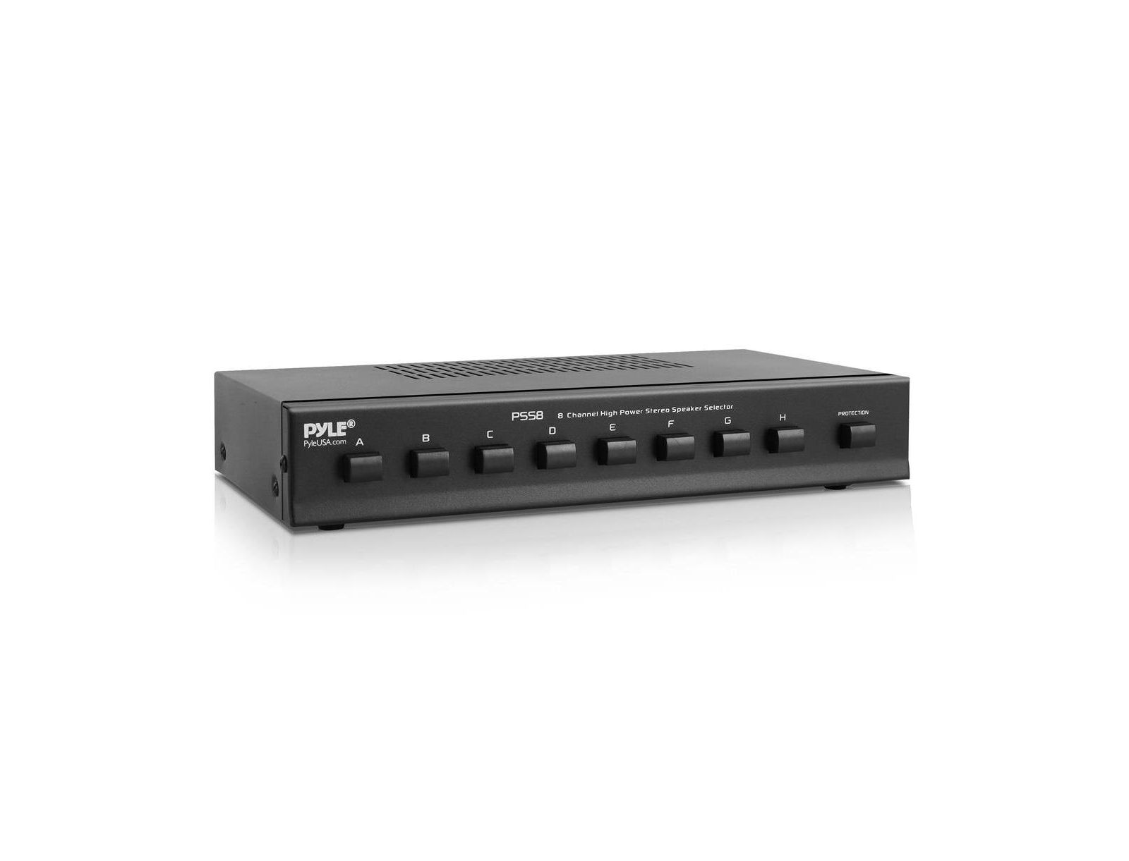 Pyle 8-Channel Stereo Speaker Selector with Volume Control, Up to 8 Speakers