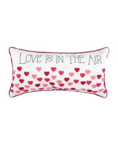 C&F Home "Love Is In The Air" Mini Embroidered Valentine's Day Accent Pillow 12" x 24"