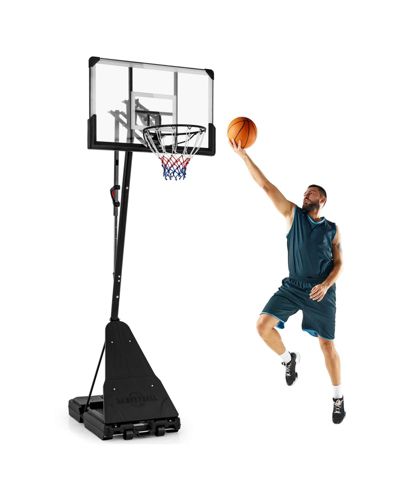 Costway Баскетбольная система с кольцом 4.9-10 FT и ударопрочным щитом 44 Inch