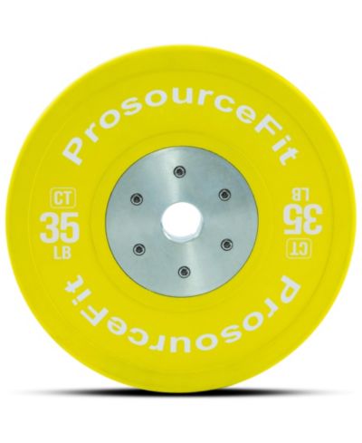 ProsourceFit Color Training Bumper Plate 35 lb, Yellow