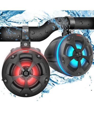 Pyle 800 Watt Waterproof Off-Road Speakers with RGB Lights