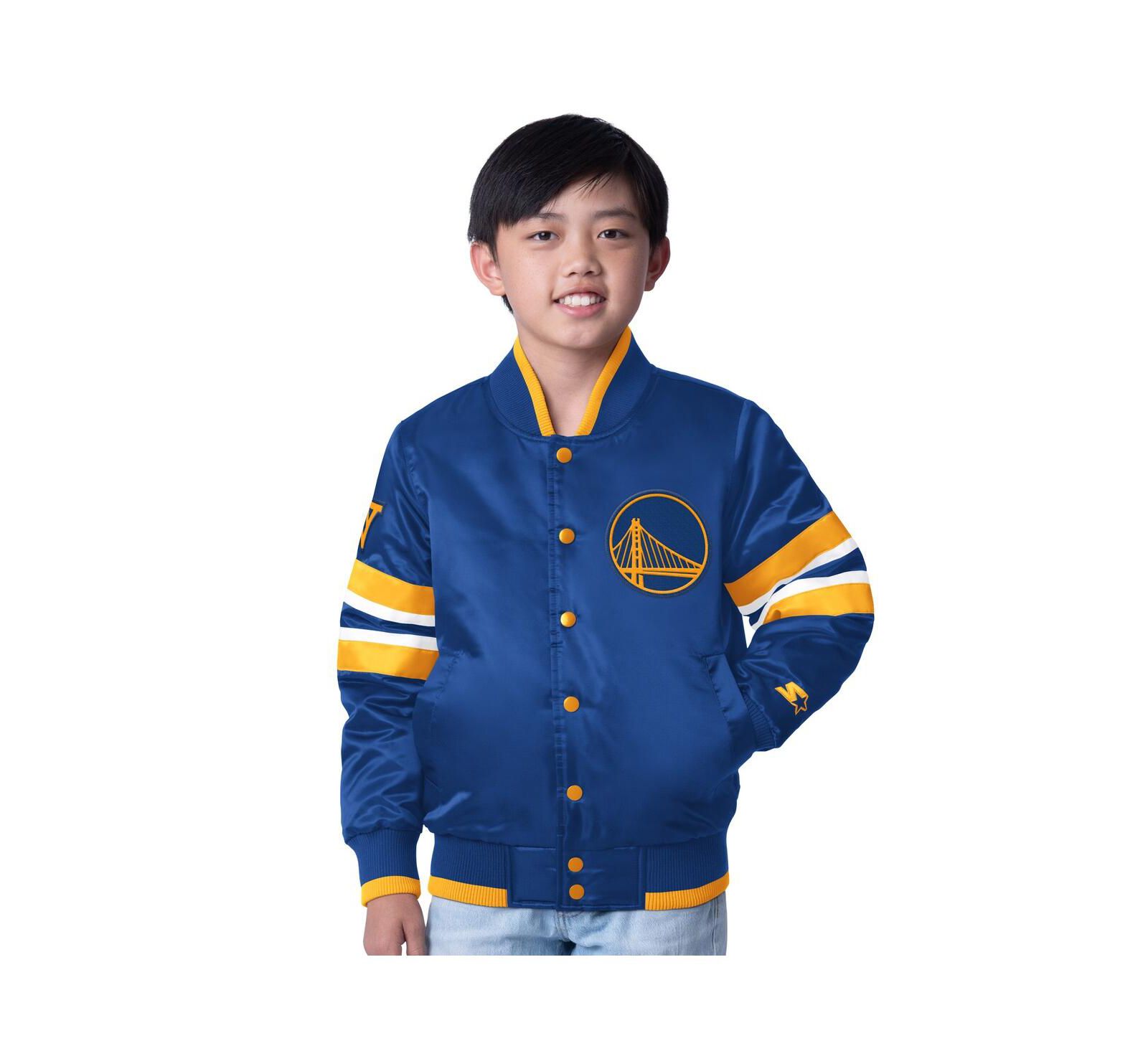 Куртка Starter Big Boys and Girls Royal Golden State Warriors Scout Varsity Full-Snap Jacket